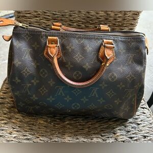 Louis Vuitton Brown Monogram Satchel speedy 30 vintage 1991